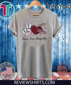 Peace Love Lucky Dragonfly Official T-Shirt