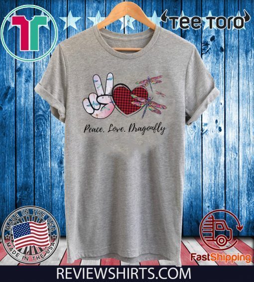 Peace Love Lucky Dragonfly Official T-Shirt