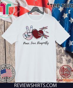 Peace Love Lucky Dragonfly Official T-Shirt