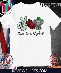 Peace Love Lucky Elephant Irish 2020 T-Shirt