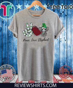 Peace Love Lucky Elephant Irish 2020 T-Shirt