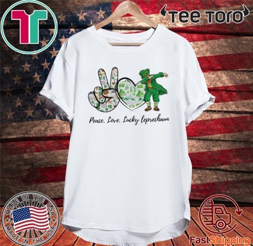 Peace Love Lucky Leprechaun Patrick Day 2020 T-Shirt