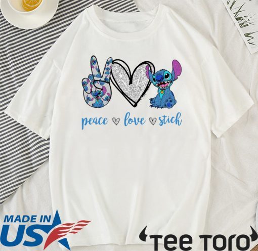 Peace Love Stitch Funny T-Shirt