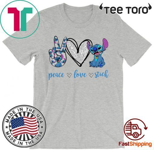 Peace Love Stitch Funny T-Shirt