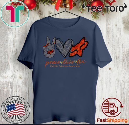 Peace love fox Multiple Sclerosis Awareness 2020 T-Shirt