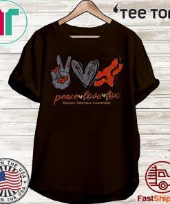 Peace love fox Multiple Sclerosis Awareness 2020 T-Shirt