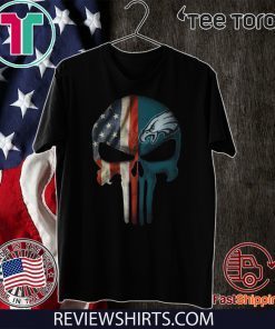 Philadelphia Eagles American flag punisher Skull Unisex T-Shirt