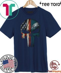 Philadelphia Eagles American flag punisher Skull Unisex T-Shirt