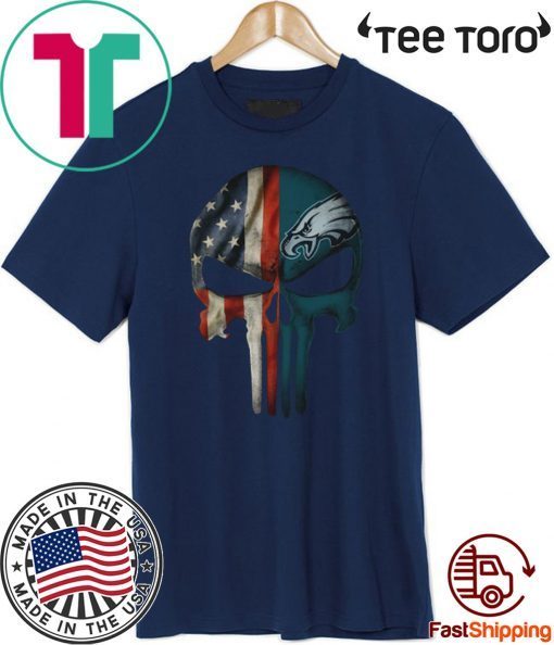 Philadelphia Eagles American flag punisher Skull Unisex T-Shirt