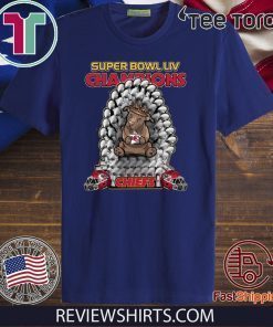 Pitbull Iron Throne Super Bowl LIV Champions Chiefs Gift T-Shirt