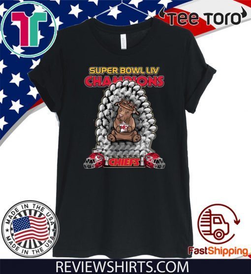 Pitbull Iron Throne Super Bowl LIV Champions Chiefs Gift T-Shirt