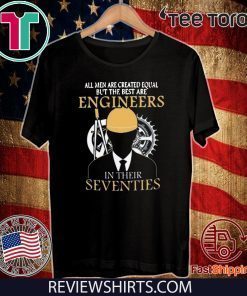 Premium All men are created equal but the best are engineers seventies 2020 T-Shirt