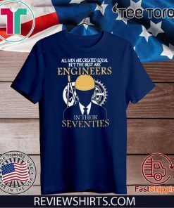 Premium All men are created equal but the best are engineers seventies 2020 T-Shirt