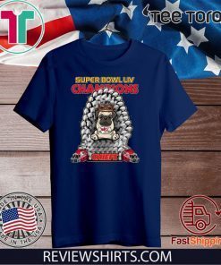 Pug Iron Throne Super Bowl LIV Champions Chiefs For T-Shirt