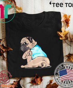 Pug Tattoos I Love MOM Sitting Funny Gift Mother's Day 2020 T-Shirt