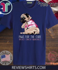 Pug paws for the cure breast cancer awareness Official T-Shirt