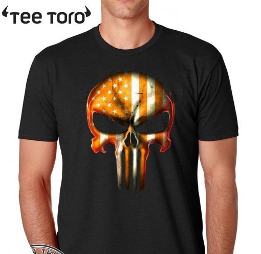 Punisher Tennessee Volunteers American Flag Official T-Shirt