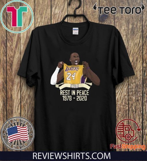 RIP KOBE BRYANT REST IN PEACE 1978 2020 OFFICIAL T-SHIRT