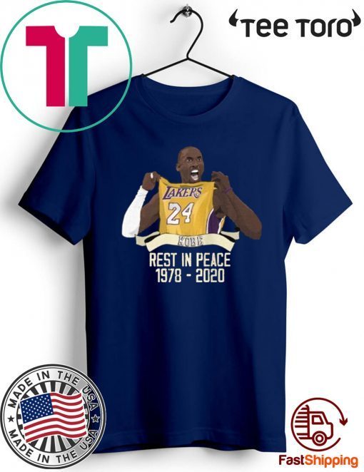 RIP KOBE BRYANT REST IN PEACE 1978 2020 OFFICIAL T-SHIRT