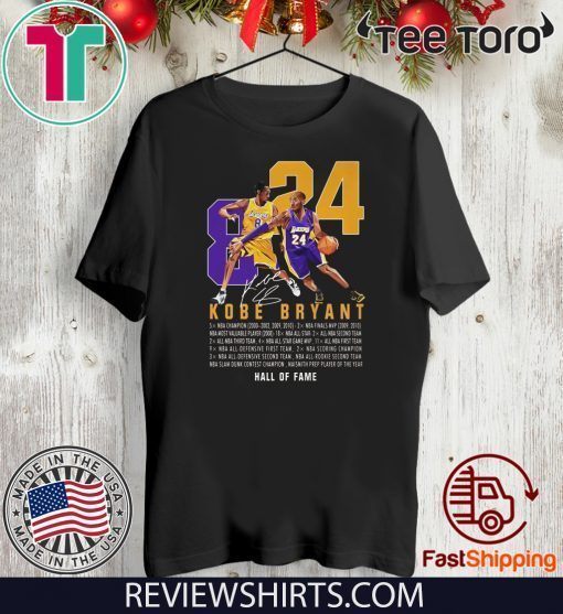 RIP King Kobe Bryant Legend Signature 8 24 Legends Never Die T-Shirt