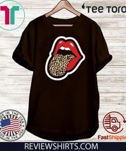 Red Lips Leopard Tongue Unisex T-Shirt