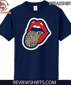 Red Lips Leopard Tongue Unisex T-Shirt