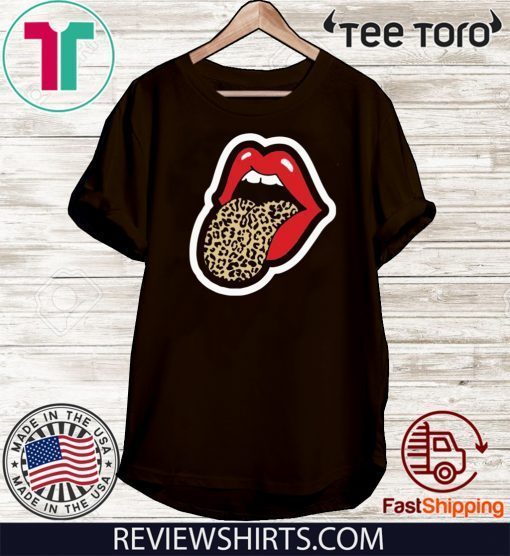 Red Lips Leopard Tongue Unisex T-Shirt