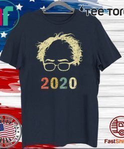 Retro Bernie 2020 Shirt Glasses Hair Vintage Bernie Sanders 2020 T-Shirt