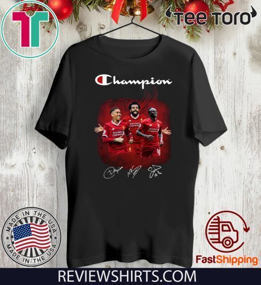 Roberto Firmino Mohamed Salah Sadio Mane Champions 2020 T-Shirt