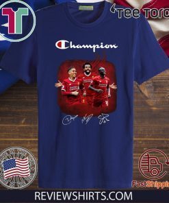 Roberto Firmino Mohamed Salah Sadio Mane Champions 2020 T-Shirt