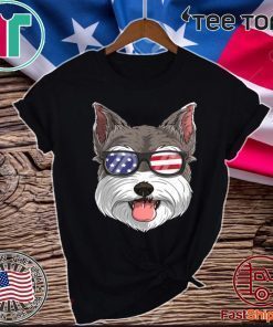 Schnauzer Dog Patriotic Usa 4th Of July American 2020 T-Shirt