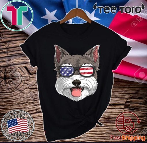 Schnauzer Dog Patriotic Usa 4th Of July American 2020 T-Shirt