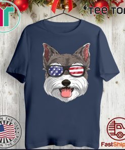 Schnauzer Dog Patriotic Usa 4th Of July American 2020 T-Shirt