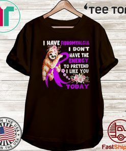 Sloth I have fibromyalgia I don_t have the energy to pretend I like you today 2020 T-Shirt