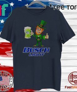 St Patrick’s day Leprechaun drinking Busch Light Official T-Shirt