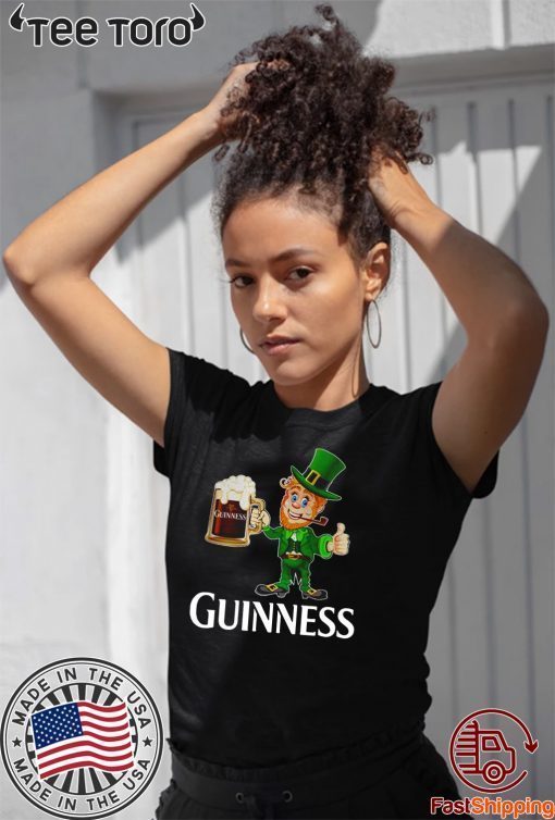 St Patrick’s day Leprechaun drinking Guinness Official T-Shirt