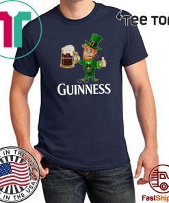 St Patrick’s day Leprechaun drinking Guinness Official T-Shirt