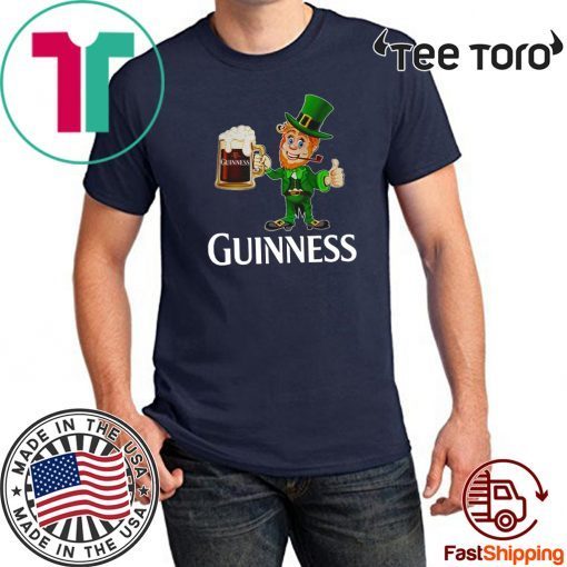 St Patrick’s day Leprechaun drinking Guinness Official T-Shirt