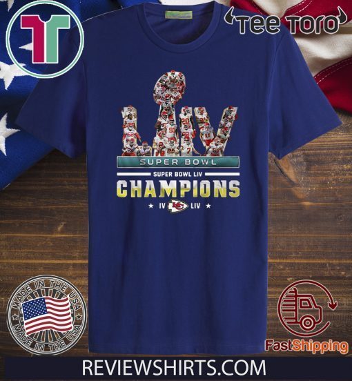 Super Bowl LIV Champions Kansas City Chiefs Official T-Shirt