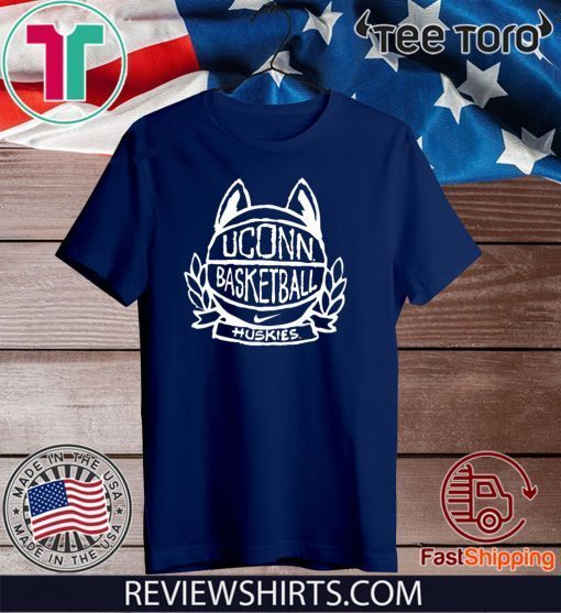 UConn Huskies Navy Basketball Crest Official T-Shirt