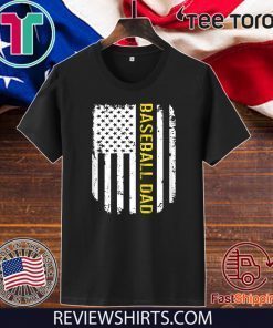 Vintage American Flag Proud Baseball Dad Shirt