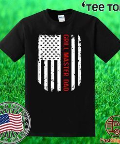 Vintage American Flag Proud Grill Master Dad For T-Shirt