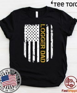 Vintage American Flag Proud Logger Dad Classic T-Shirt