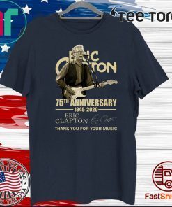 75th Anniversary Eric Clapton Thank You For The Memories Official T-Shirt