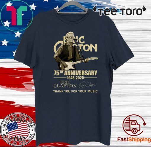 75th Anniversary Eric Clapton Thank You For The Memories Official T-Shirt