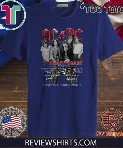 ACDC 47th Anniversary 1973 2020 thank you for the memories Shirt T-Shirt