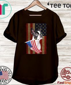 BOSTON TERRIER PROUD OF AMERICA FLAG FOR T-SHIRT