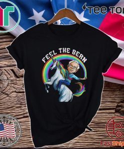 Bernie Riding unicorn Rainbow Feel The Bern Official T-Shirt