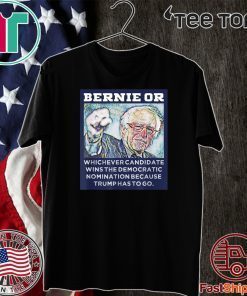 Bernie Sanders Or Anyone But Trump Vote Blue Dump Trump 2020 T-Shirt