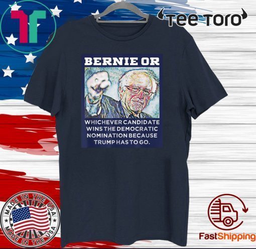 Bernie Sanders Or Anyone But Trump Vote Blue Dump Trump 2020 T-Shirt